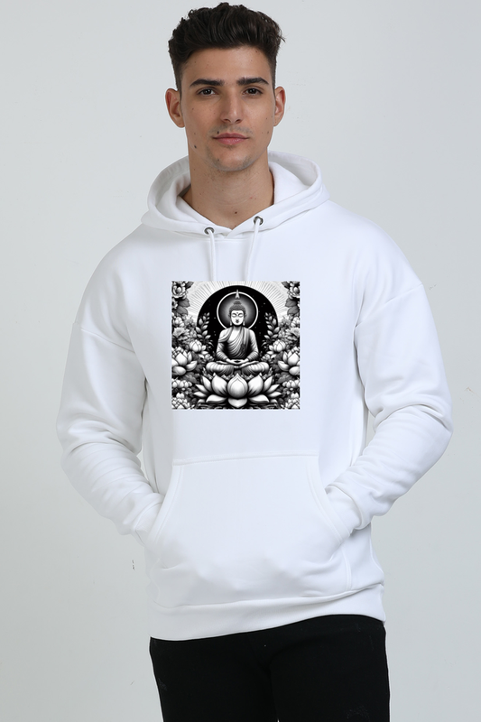 Serene Buddha Blossoms Oversized Unisex Hoodie