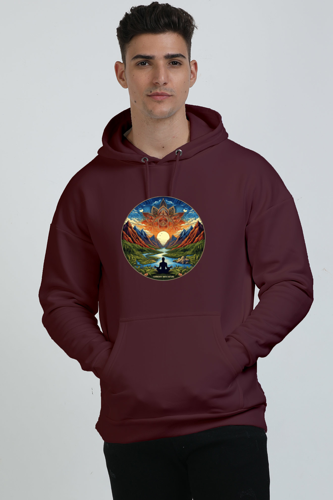 Nature Harmony Meditation Oversized Unisex Hoodie