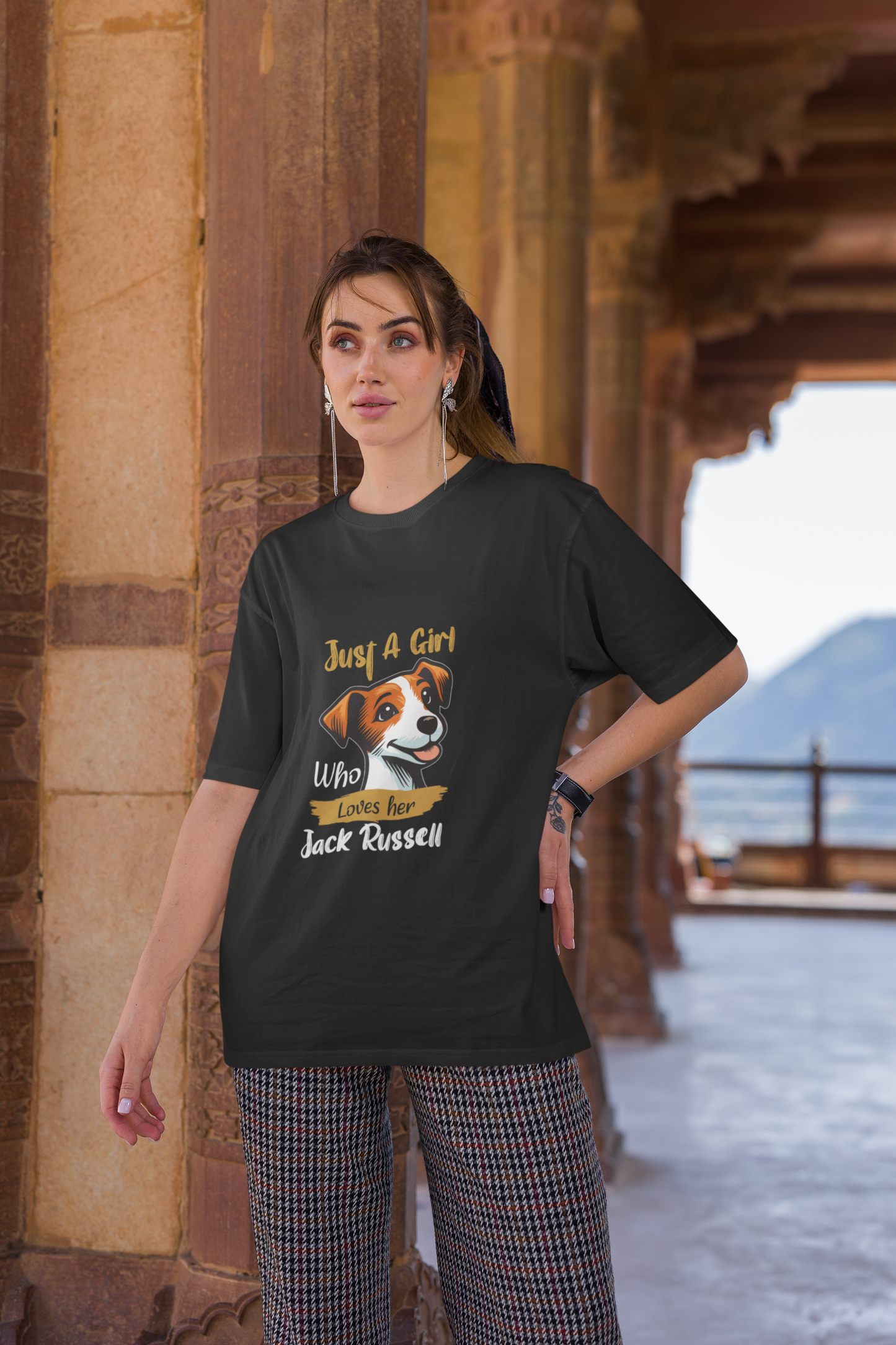 Jack Russell Love Oversized T-shirt