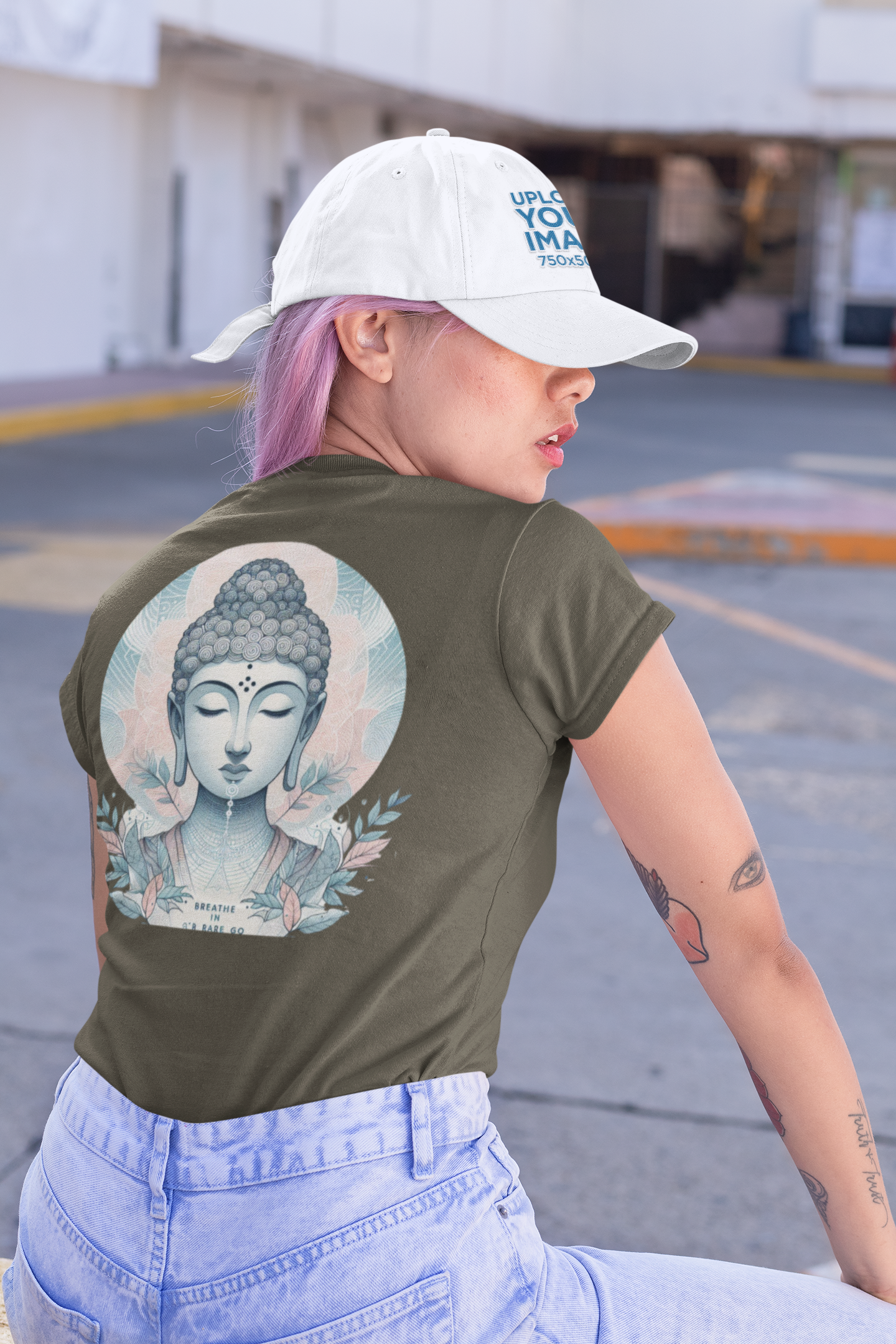 Serene Buddha Meditation Oversized T-shirt